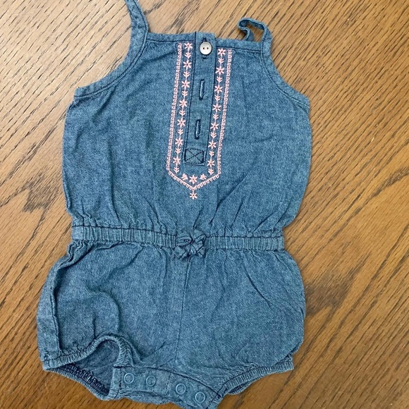 Carter's Other - Carters Romper with Pink Embroidery 3m